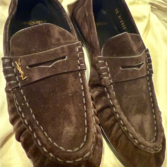 Saint Laurent LE LOAFER SUPPLE 15 MOC SUEDE
DARK CHOCOLATE BROWN SIZE 38 NEW - Picture 10 of 10